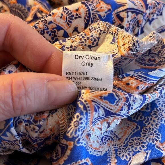 PARKER 100% Silk Morello Romper in Brocatto Size XS | Boho Summer Paisley - Picture 8 of 8